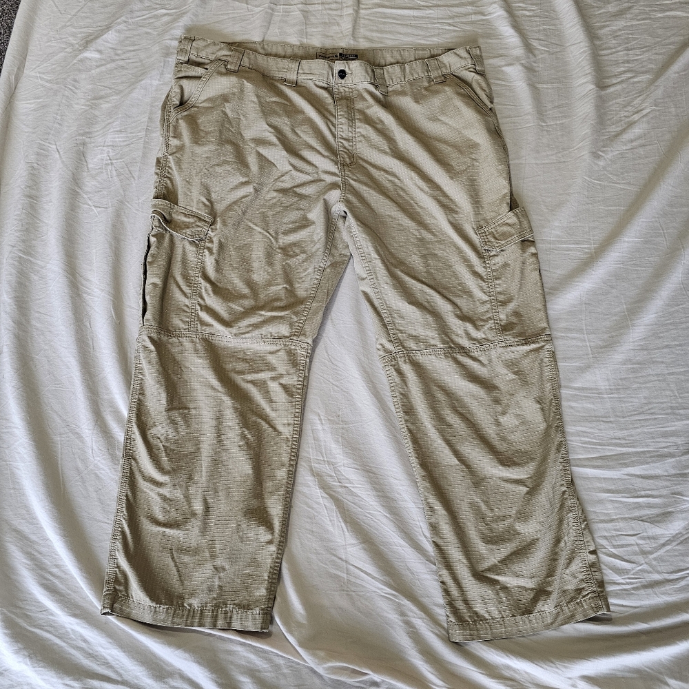 Carhartt Mens Cargo Work Pants 50x30 Beige Relaxed Fit